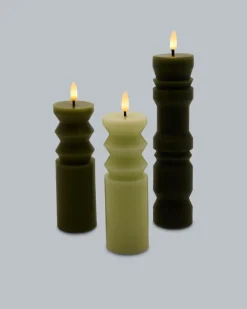LED-Formkerzen, 3tlg.