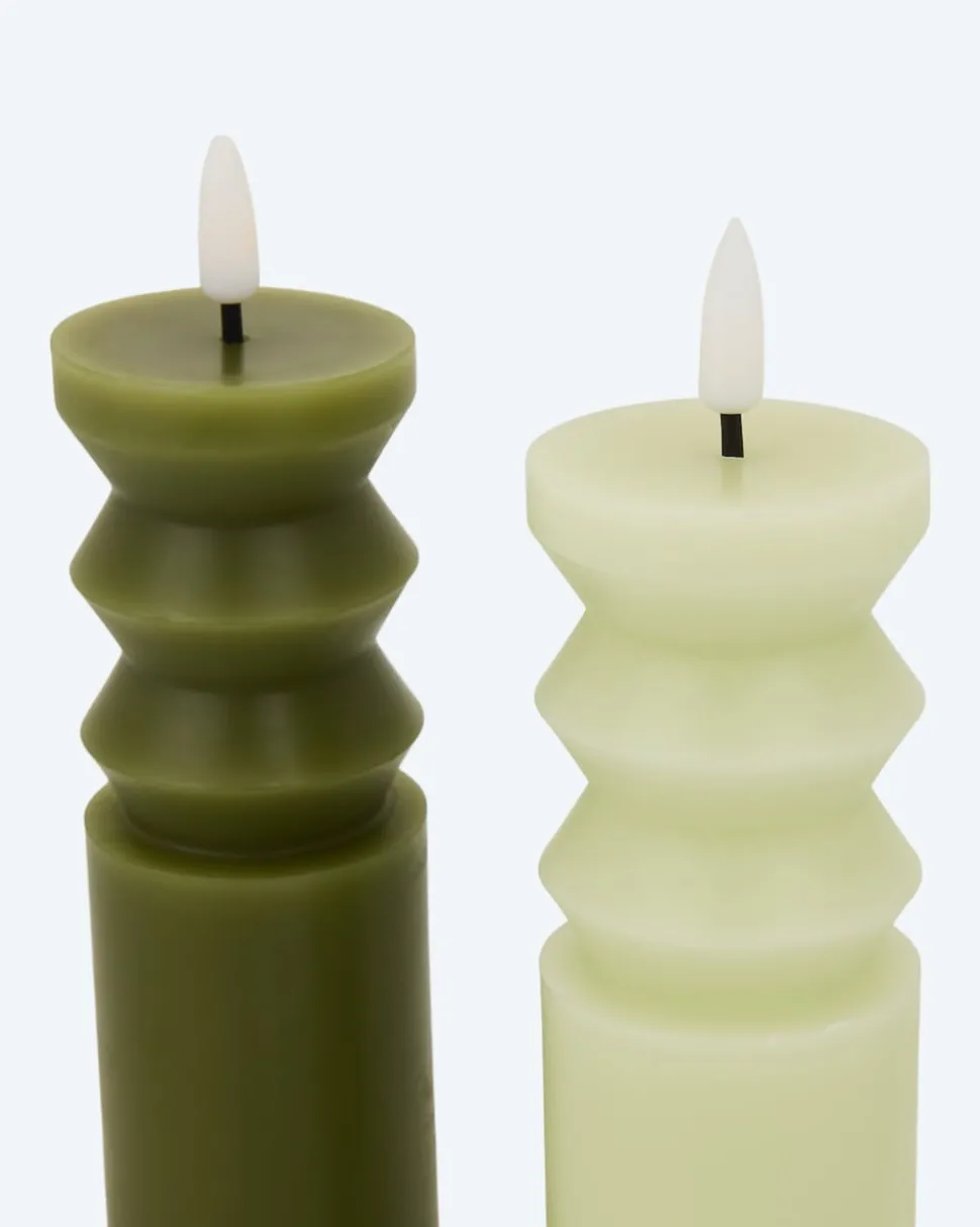 LED-Formkerzen, 3tlg.