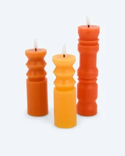 LED-Formkerzen, 3tlg.
