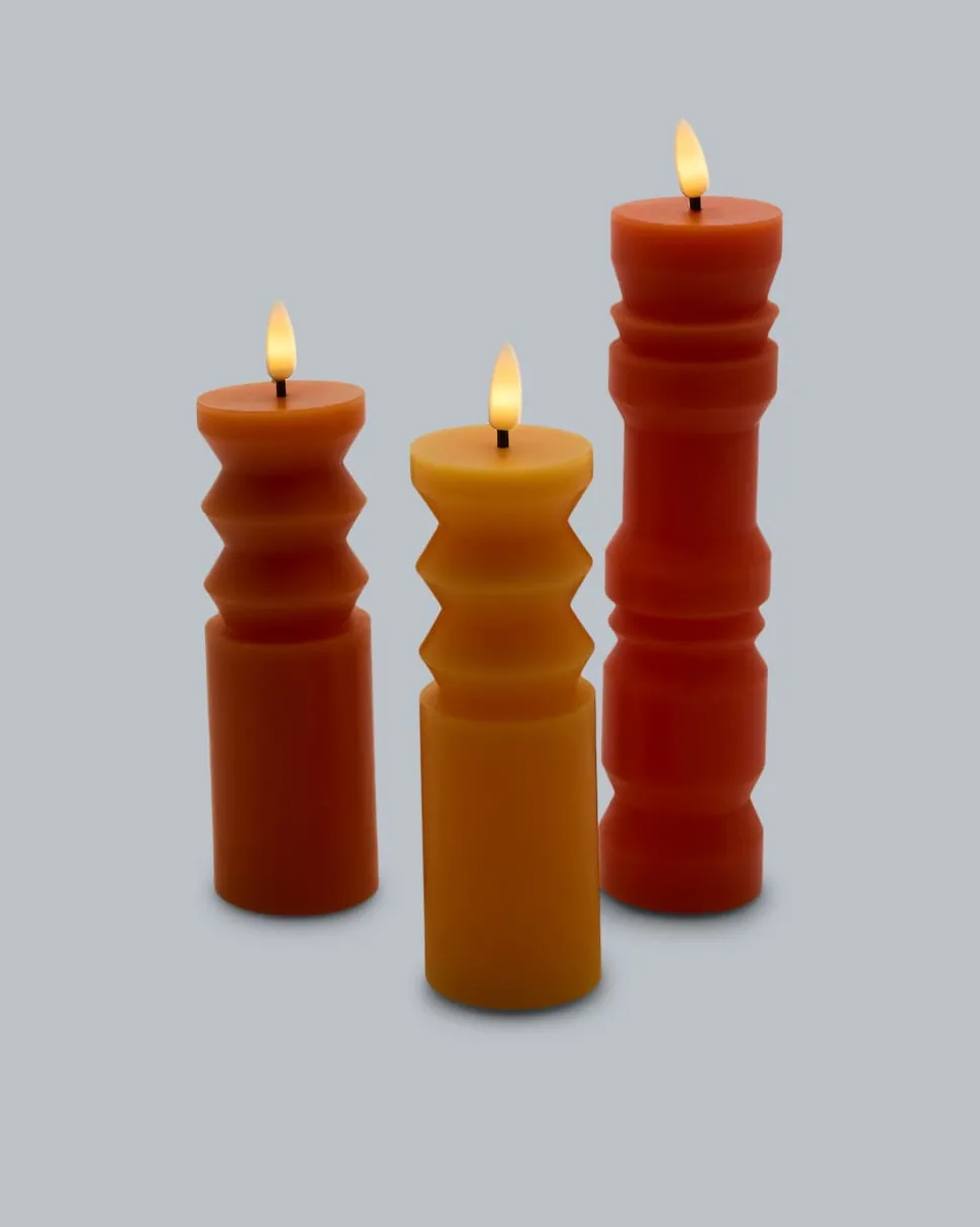 LED-Formkerzen, 3tlg.