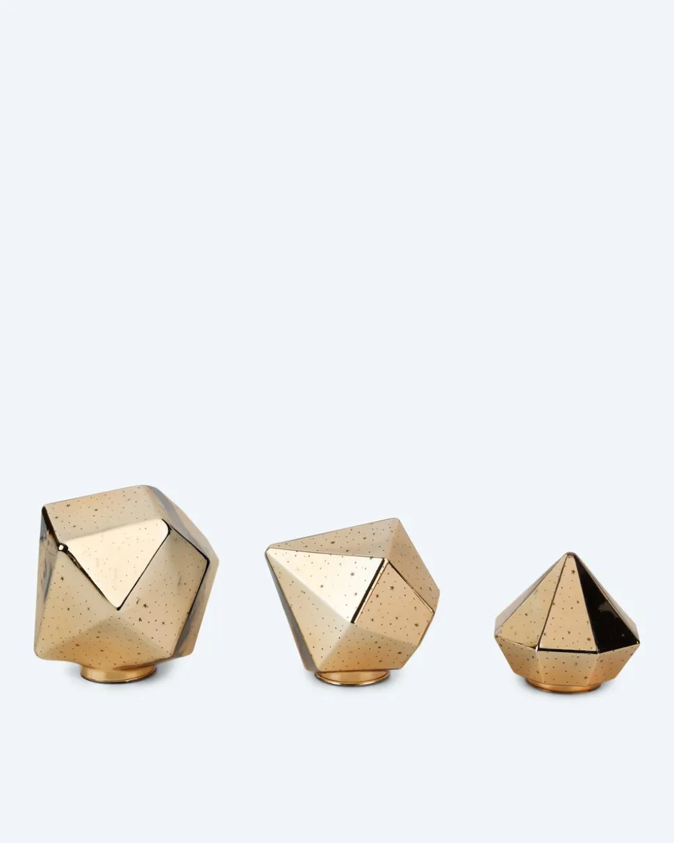 LED-Glasdiamant, 3tlg.