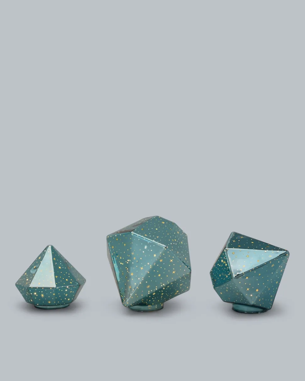 LED-Glasdiamant, 3tlg.
