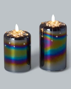 LED-Glaskerzen, 2tlg.