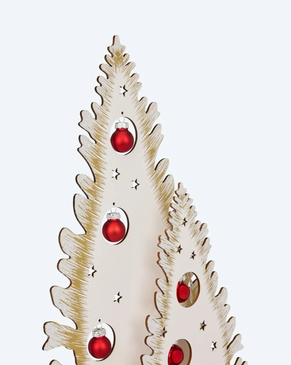 LED-Holzdekoration "Glitzerhirsch"