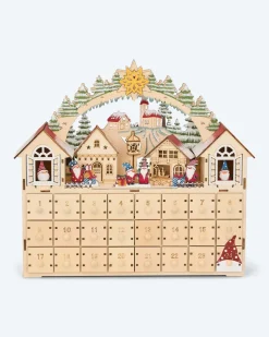 LED-Holzkalender Wichtel