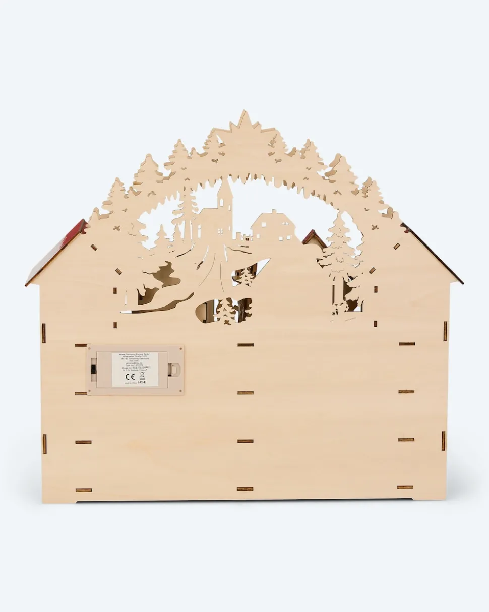 LED-Holzkalender Wichtel