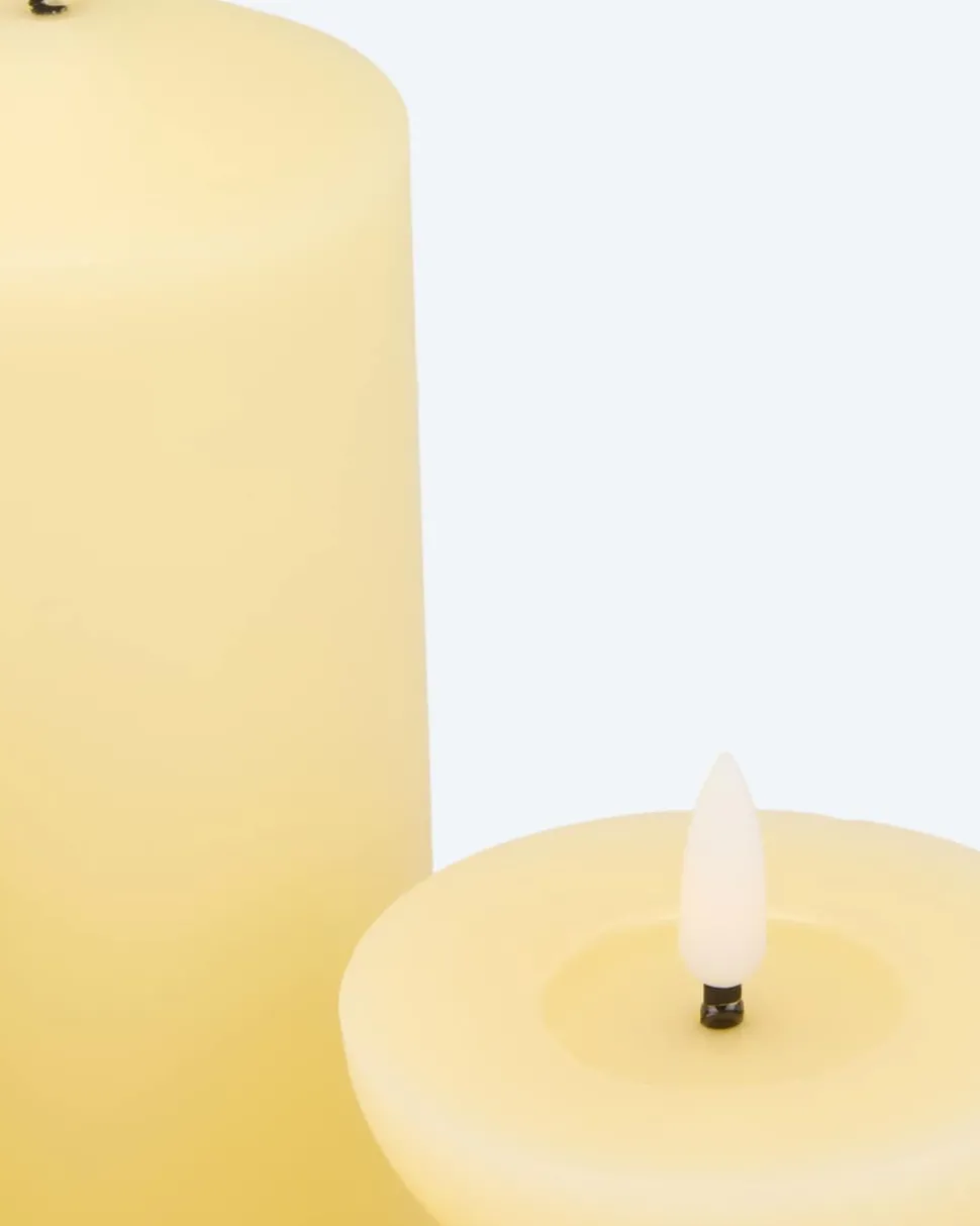 LED Kerzen auf Wachstablett 4tlg.