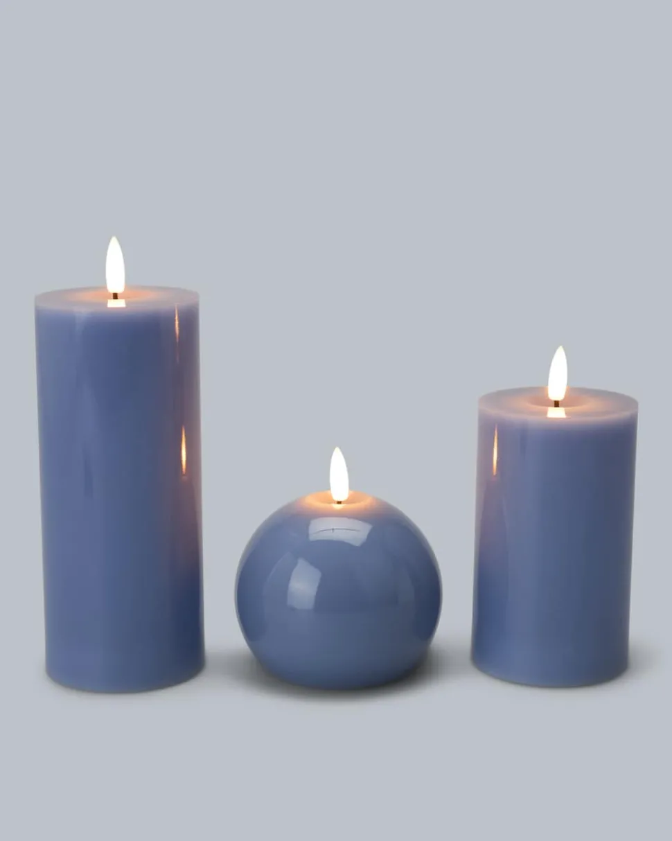 LED-Kerzen "Glossy", 3er Set
