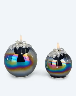 LED-Kugelglaskerze "Perle", 2tlg.
