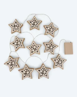 LED-Lichterkette "Holzsterne"