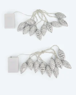 2 LED-Lichterketten "Tannenzapfen"