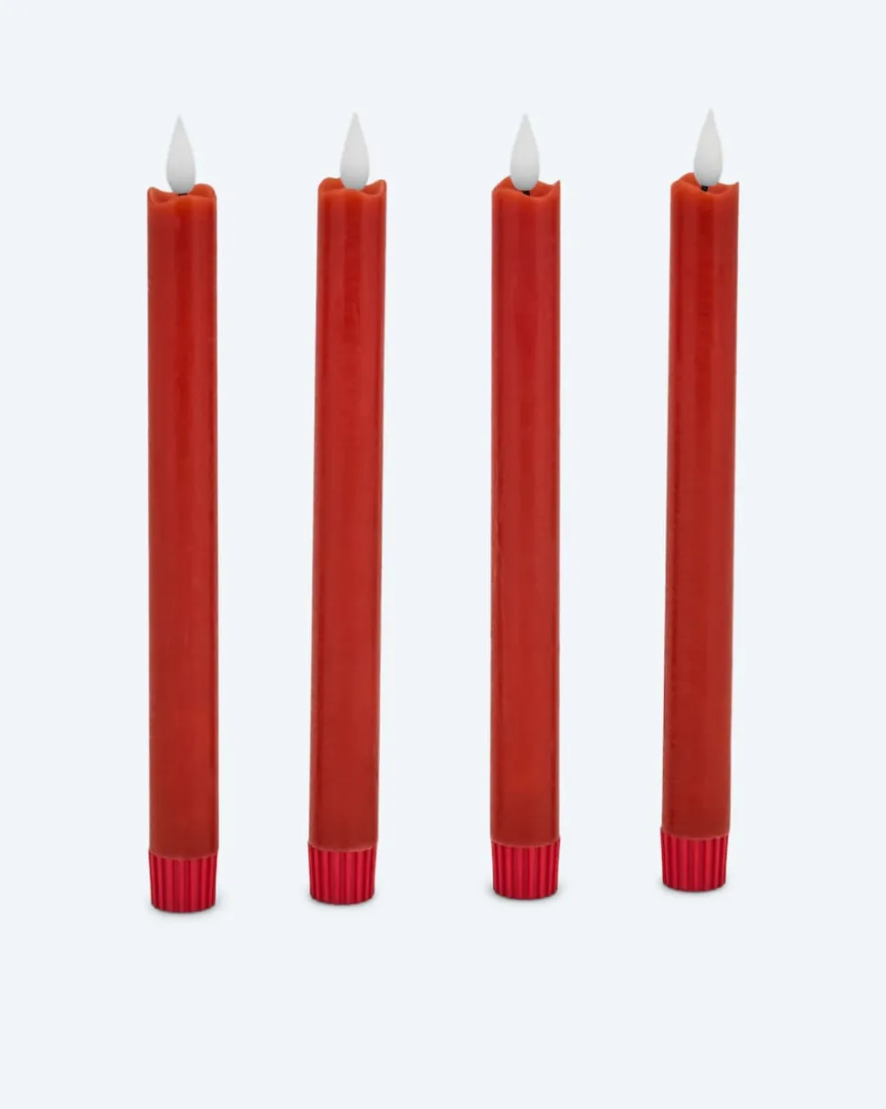 LED-Stabkerze "Long Shine", 4tlg.