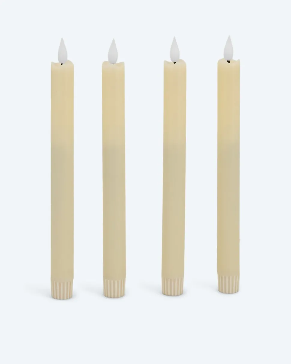 LED-Stabkerze "Long Shine", 4tlg.