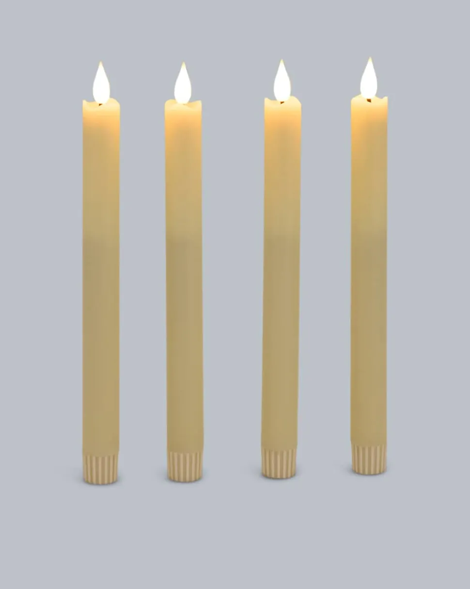 LED-Stabkerze "Long Shine", 4tlg.