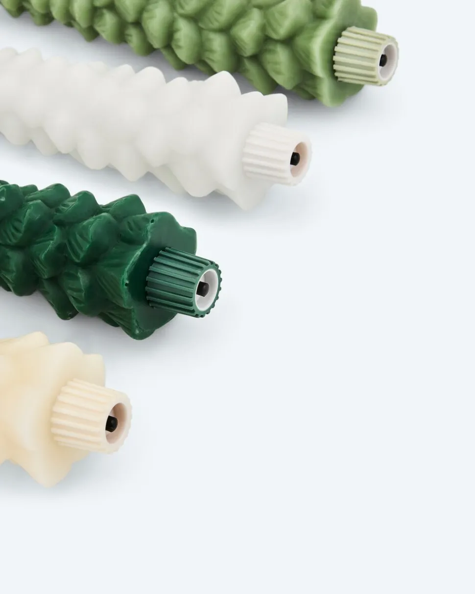 LED-Stabkerzen im Tannenbaumdesign, 4tlg.