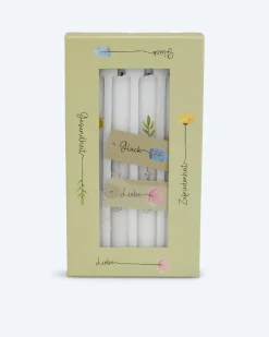4 LED-Stabkerzen mit Spruch in Geschenkbox
