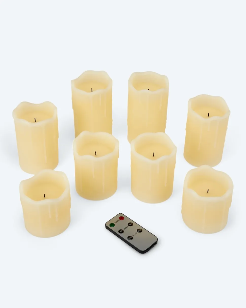LED-Stumpenkerzen 8tlg.