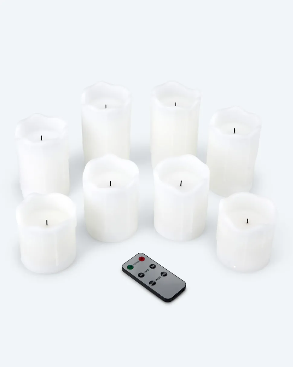 LED-Stumpenkerzen 8tlg.