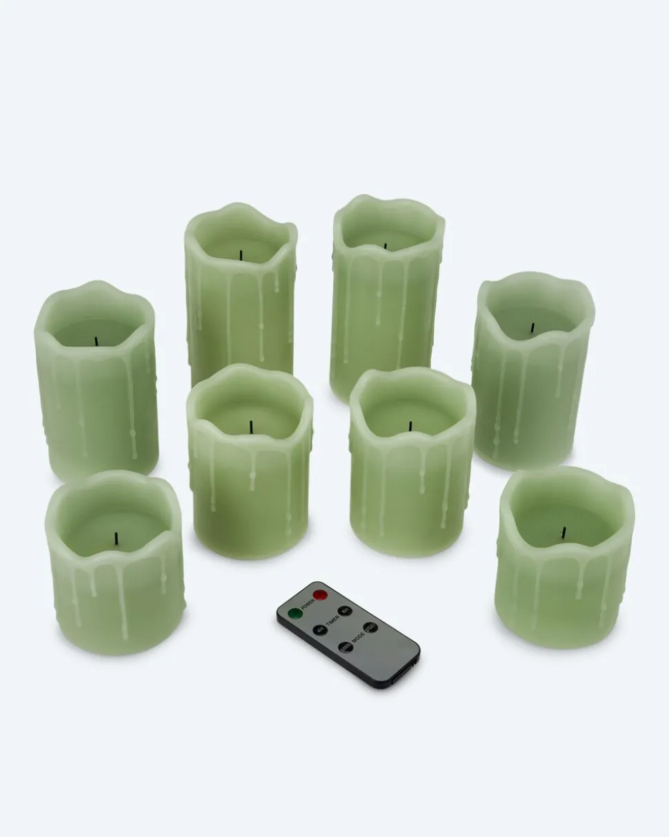 LED-Stumpenkerzen 8tlg.