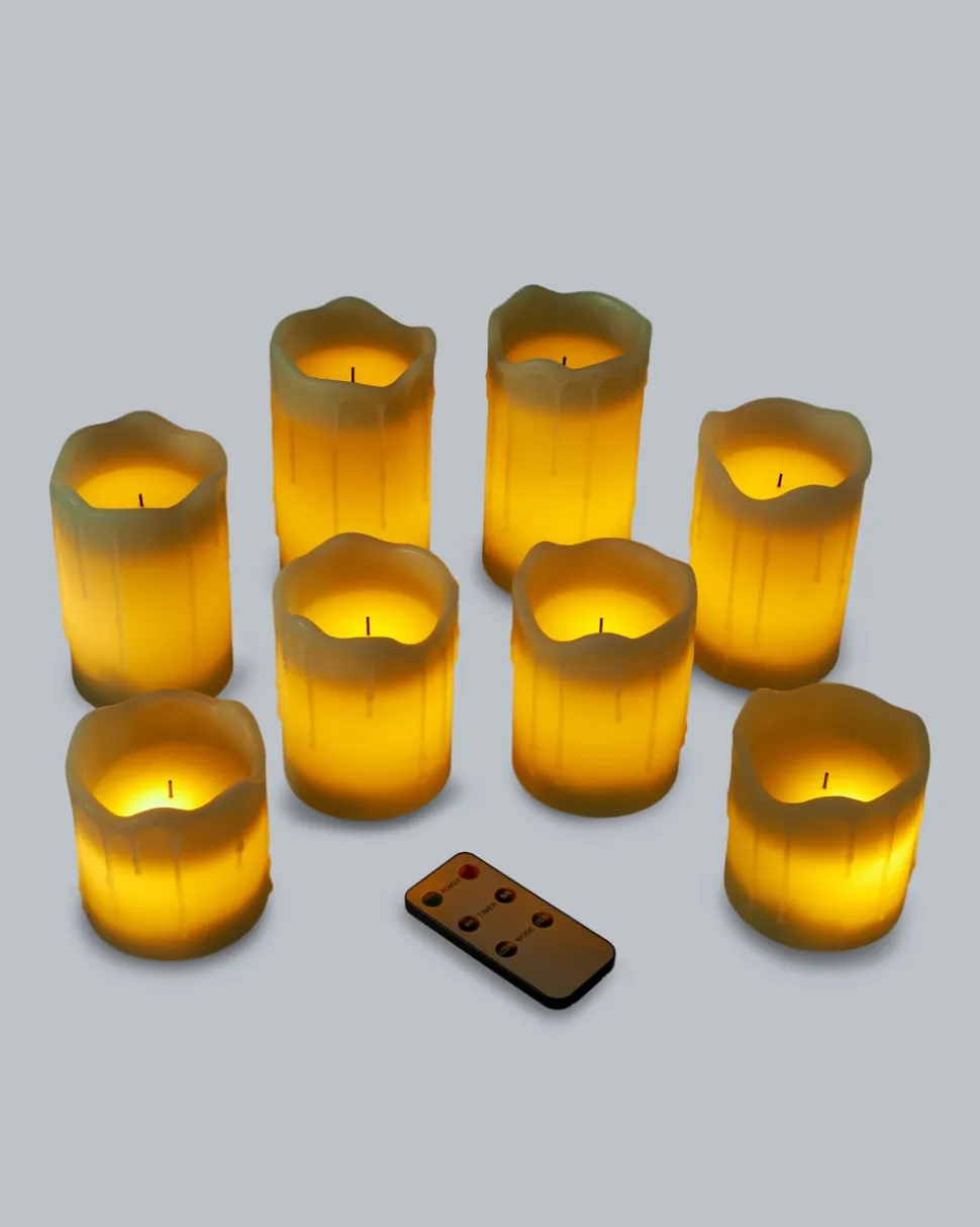 LED-Stumpenkerzen 8tlg.
