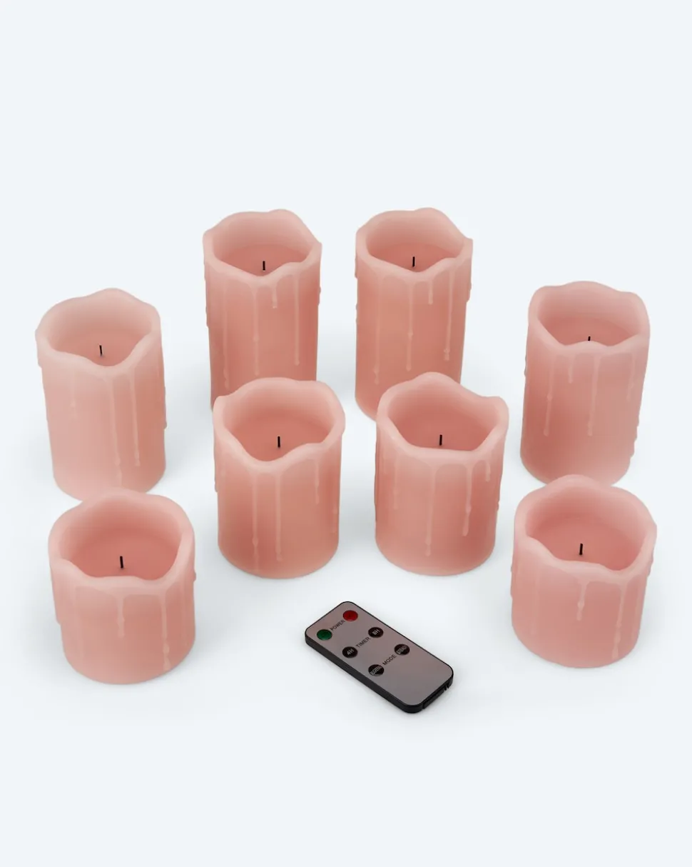 LED-Stumpenkerzen 8tlg.