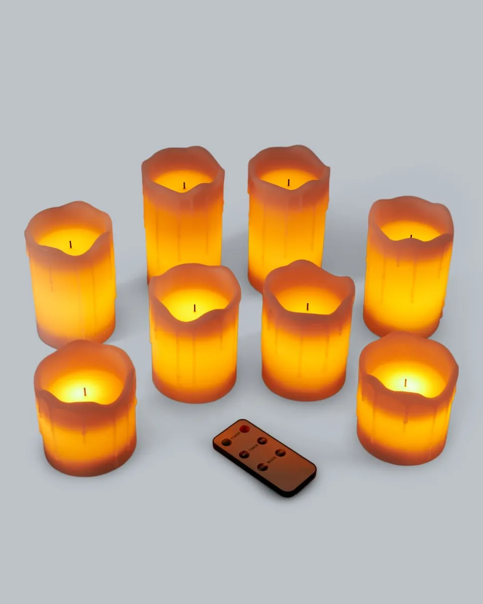LED-Stumpenkerzen 8tlg.