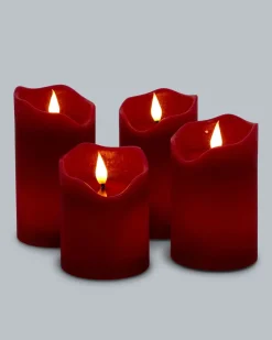 LED-Stumpenkerzen, 4tlg.