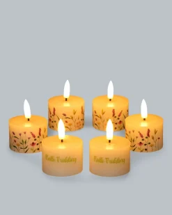 6 LED-Teelichter 