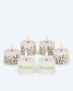 6 LED-Teelichter 