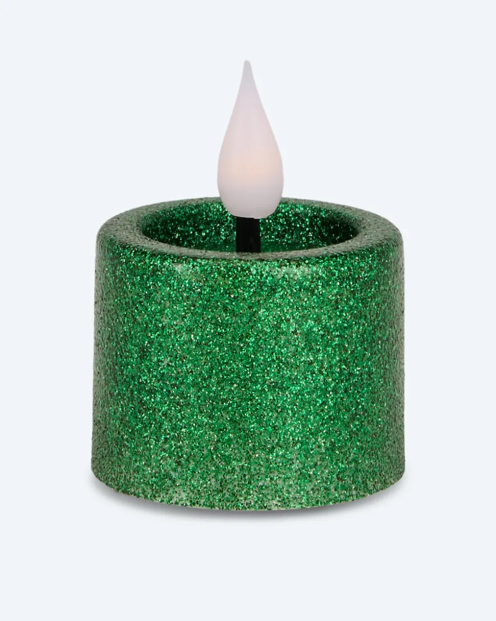 LED-Teelichter "Glitzer", 6tlg.