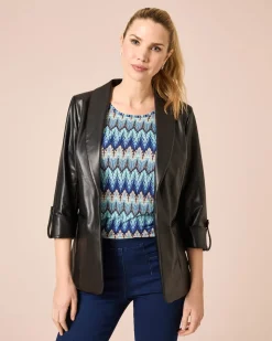 Longblazer im Lederlook