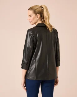 Longblazer im Lederlook