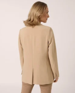 Long-Blazer mit Reverskragen