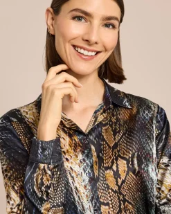 Longbluse mit Animalprint