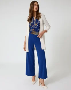 Long-Cardigan mit Rippstrick