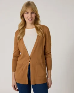 Longcardigan mit Taschen