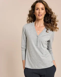 Longsleeve mit Knopfleiste