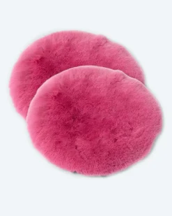 Luxus Hochflor Fell-Optik Sitzkissen, 2 Stk.