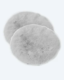 Luxus Hochflor Fell-Optik Sitzkissen, 2 Stk.