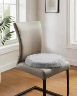 Luxus Hochflor Fell-Optik Sitzkissen, 2 Stk.