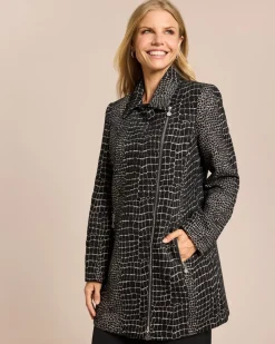Mantel im Schlangen-Look