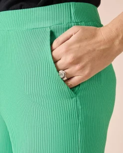 Marlenehose mit Rippenstruktur