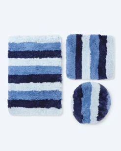 Mega Flausch Jacquard Badematten-Set, 3tlg.