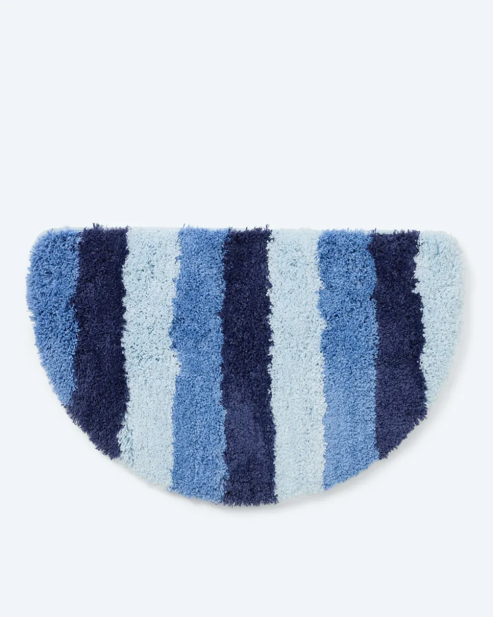 Mega Flausch Jacquard Badematte "Streifen"