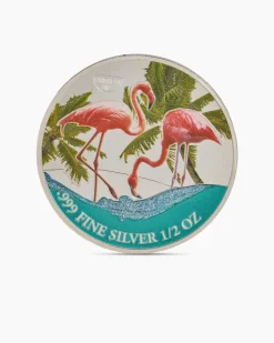 Mysterious Rhodium Caribbean Life Flamingo