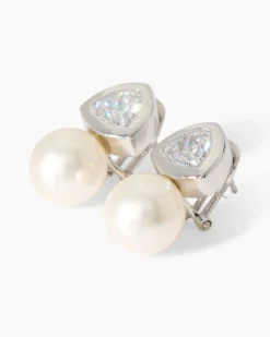 Ohrclipstecker mit MK-Perle 12 mm & Zirkonia