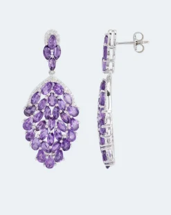 Ohrstecker mit Amethyst und Zirkon
