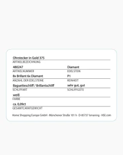 Ohrstecker mit Brillanten & Diamanten ca. 0,09 ct