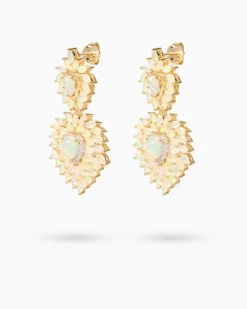 Ohrstecker mit Äthiopischem Opal & Zirkonen