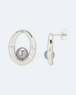 Ohrstecker MK-Perle 7 mm und Zirkonia